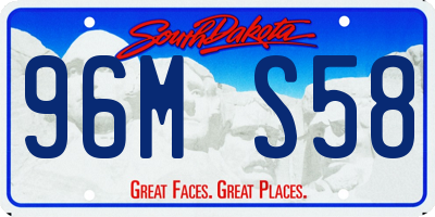 SD license plate 96MS58