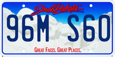 SD license plate 96MS60