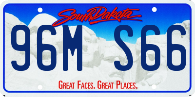 SD license plate 96MS66