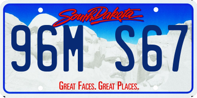 SD license plate 96MS67