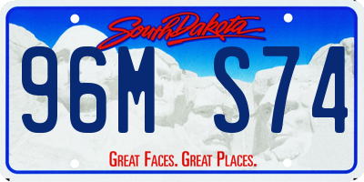 SD license plate 96MS74