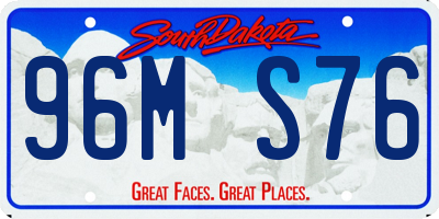 SD license plate 96MS76
