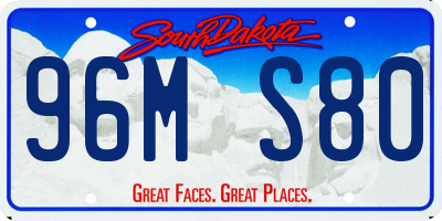 SD license plate 96MS80