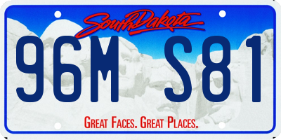 SD license plate 96MS81