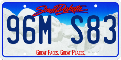 SD license plate 96MS83