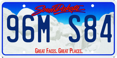 SD license plate 96MS84