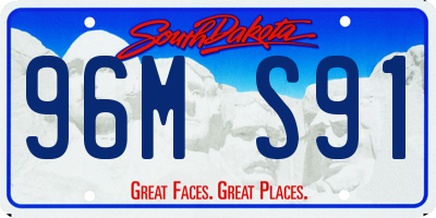 SD license plate 96MS91