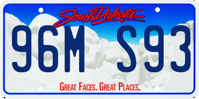 SD license plate 96MS93
