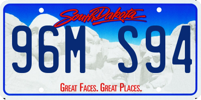 SD license plate 96MS94