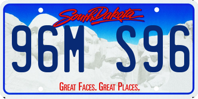 SD license plate 96MS96