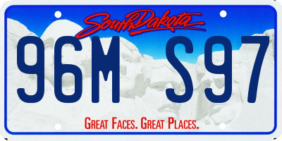 SD license plate 96MS97