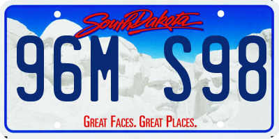 SD license plate 96MS98