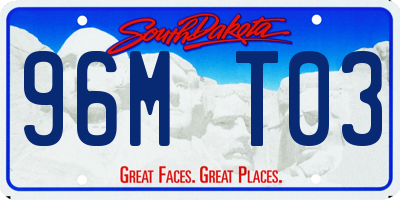 SD license plate 96MT03