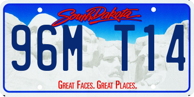 SD license plate 96MT14