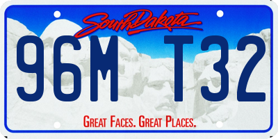 SD license plate 96MT32
