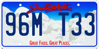 SD license plate 96MT33