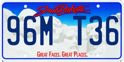 SD license plate 96MT36