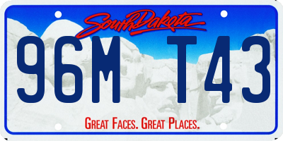 SD license plate 96MT43