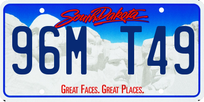 SD license plate 96MT49