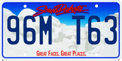 SD license plate 96MT63