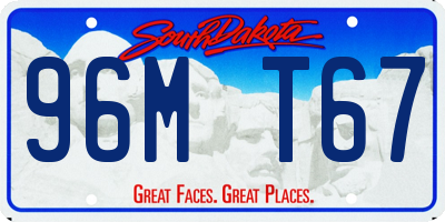 SD license plate 96MT67