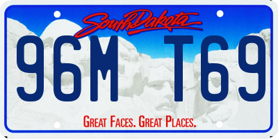 SD license plate 96MT69