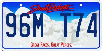 SD license plate 96MT74