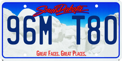 SD license plate 96MT80