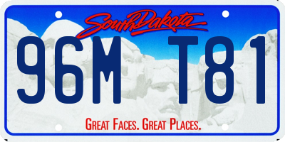 SD license plate 96MT81