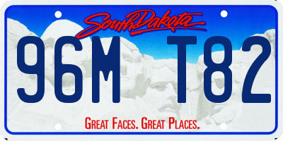 SD license plate 96MT82