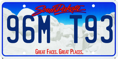 SD license plate 96MT93