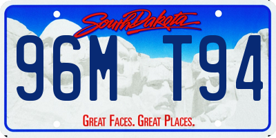 SD license plate 96MT94