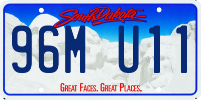 SD license plate 96MU11