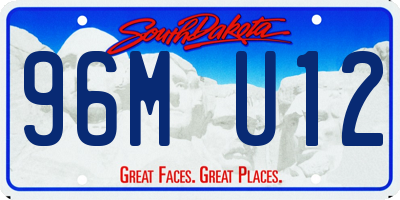 SD license plate 96MU12