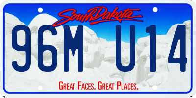 SD license plate 96MU14