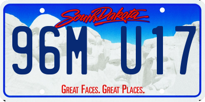 SD license plate 96MU17