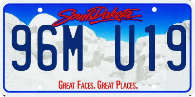 SD license plate 96MU19
