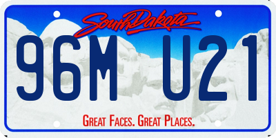 SD license plate 96MU21