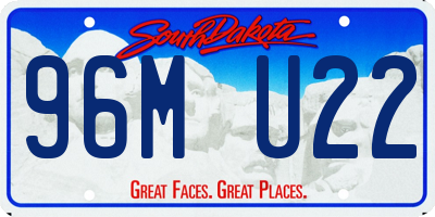 SD license plate 96MU22