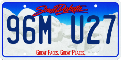 SD license plate 96MU27