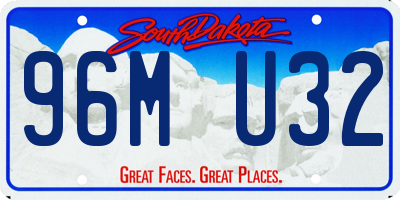 SD license plate 96MU32