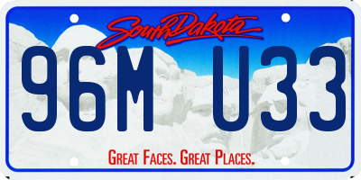 SD license plate 96MU33