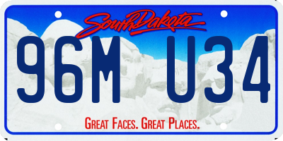 SD license plate 96MU34