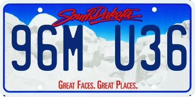 SD license plate 96MU36