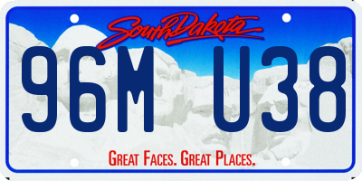 SD license plate 96MU38