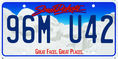 SD license plate 96MU42