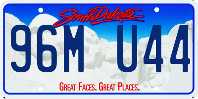 SD license plate 96MU44