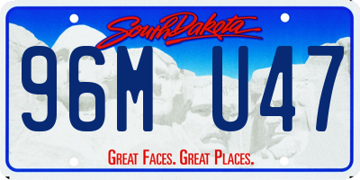 SD license plate 96MU47