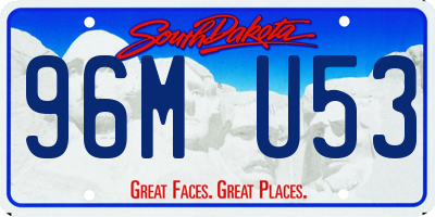SD license plate 96MU53