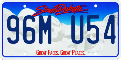 SD license plate 96MU54